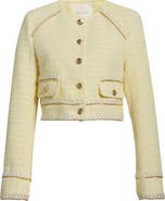 Avec Les Filles Metallic Tweed Crop Jacket