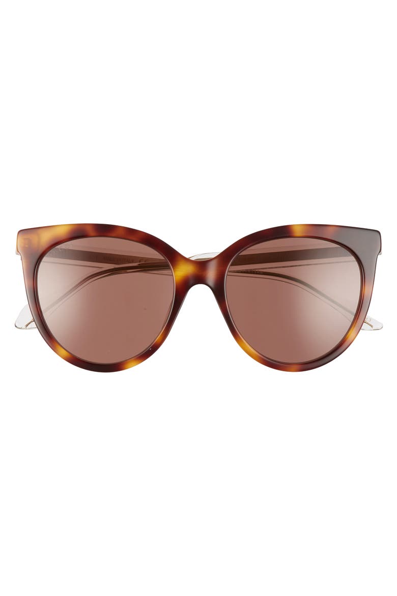54mm Cat Eye Sunglasses, Alternate, color, HAVANA/ BROWN SOLID