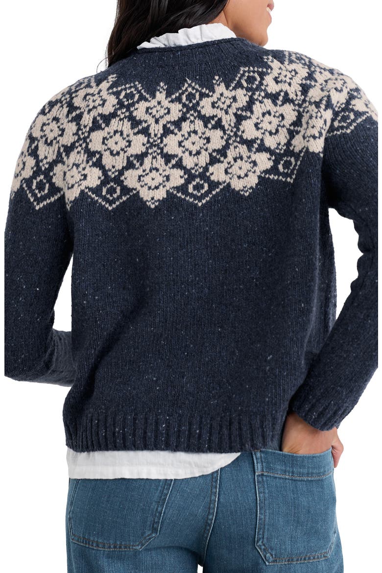Johanna Fair Isle Merino Wool Blend Sweater, Alternate, color, HELIANTHUS MARITIME LIMESTONE