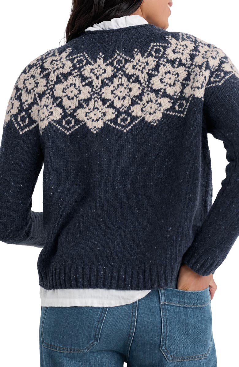 Seasalt Cornwall Johanna Fair Isle Merino Wool Blend Sweater, Alternate, color, Helianthus Maritime Limestone