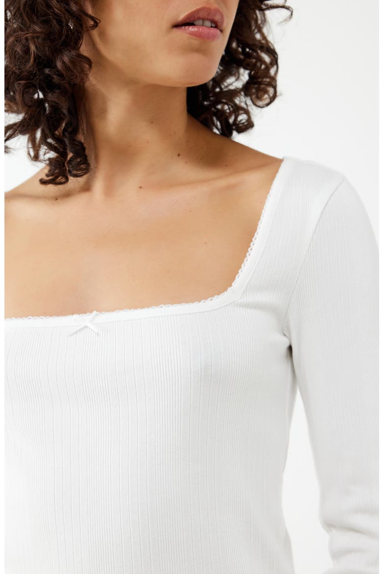 Olivia Picot Trim Rib Top, Alternate, color, WHITE