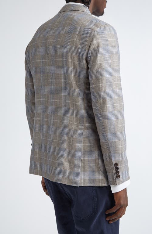 Boglioli Men's Prince Of Wales Window Pane Jacket In 491 Grey/blue