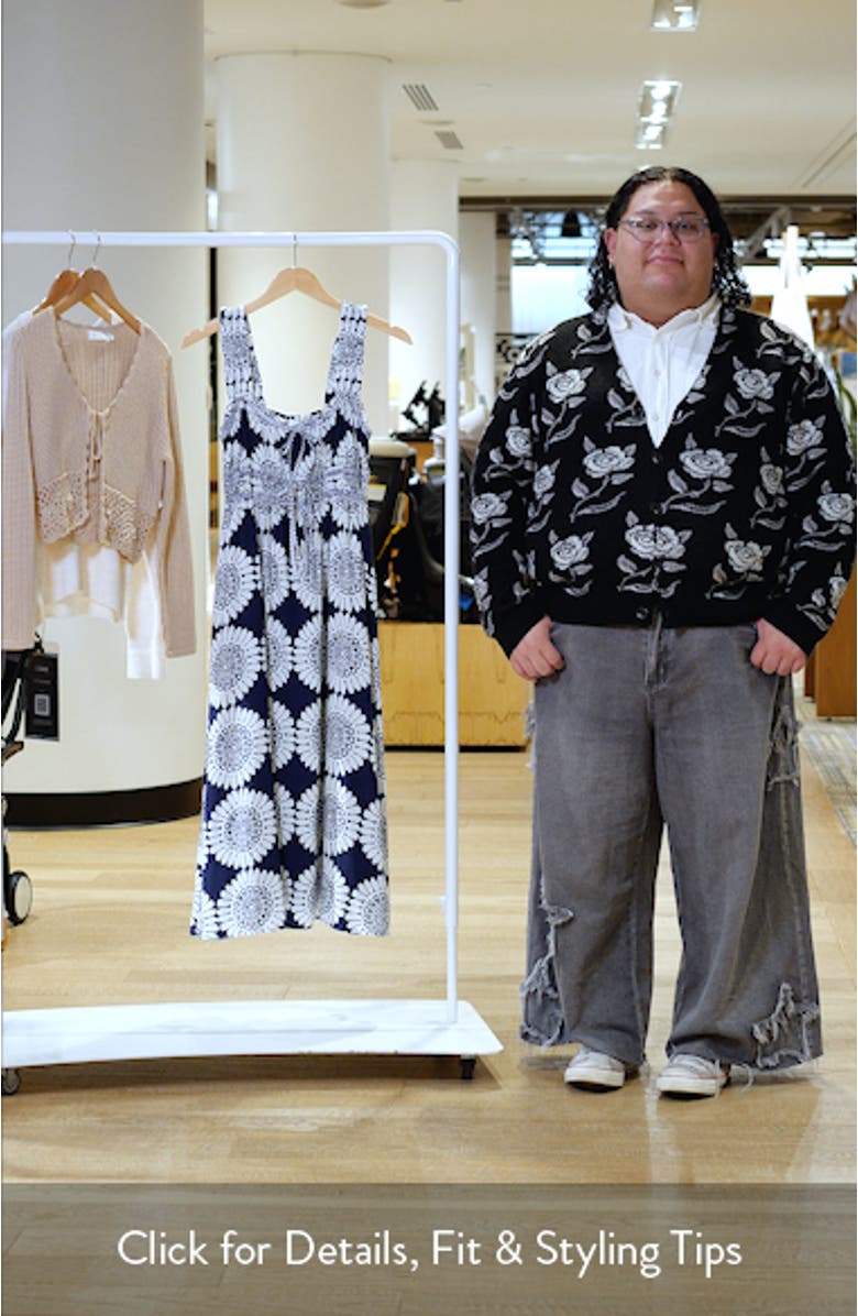 Shirred Bodice Midi Sundress, sales video thumbnail