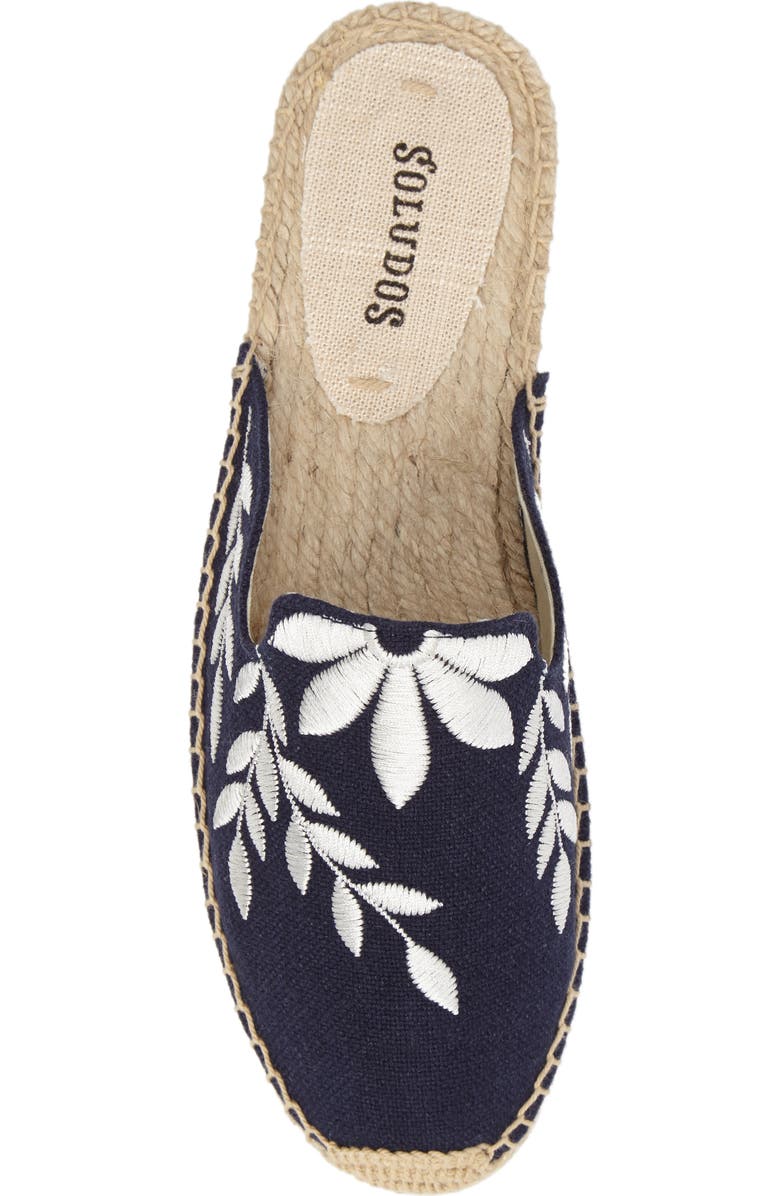 Soludos Embroidered Espadrille Mule, Alternate, color,