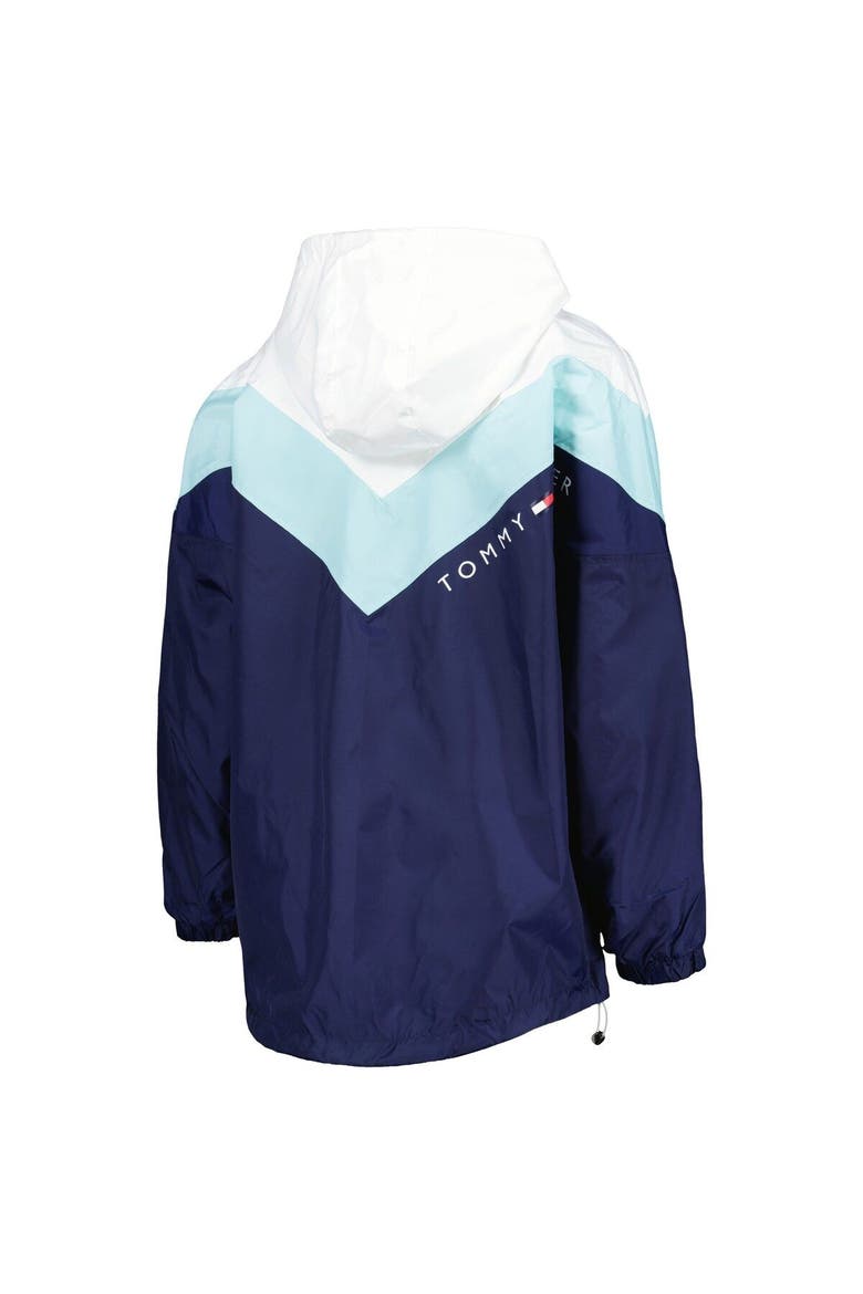 Women's Tommy Hilfiger Blue/Deep Sea Blue Seattle Kraken Staci Half-Zip Windbreaker Jacket, Alternate, color, Navy