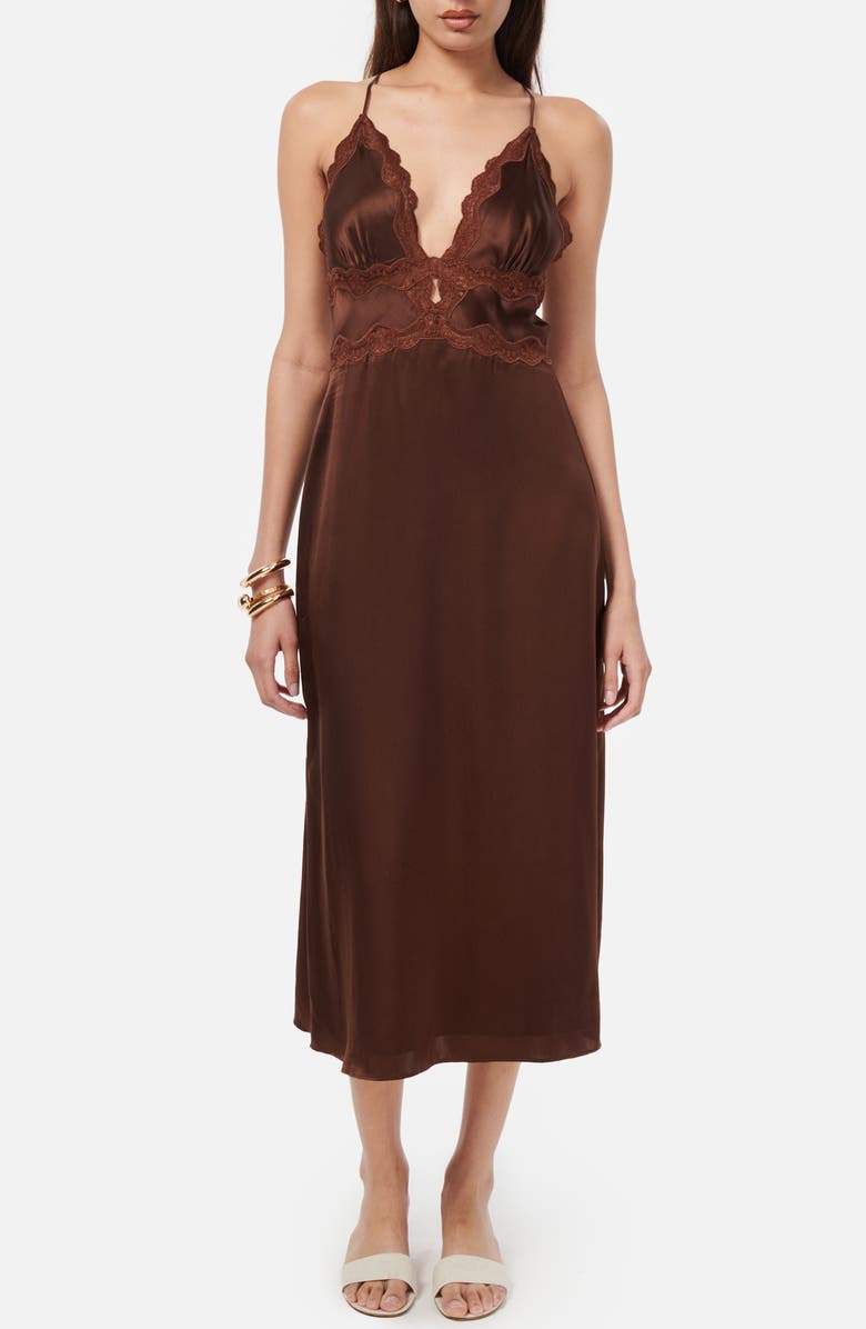 CAMI NYC Roya Floral Silk Midi Slipdress, Main, color, 