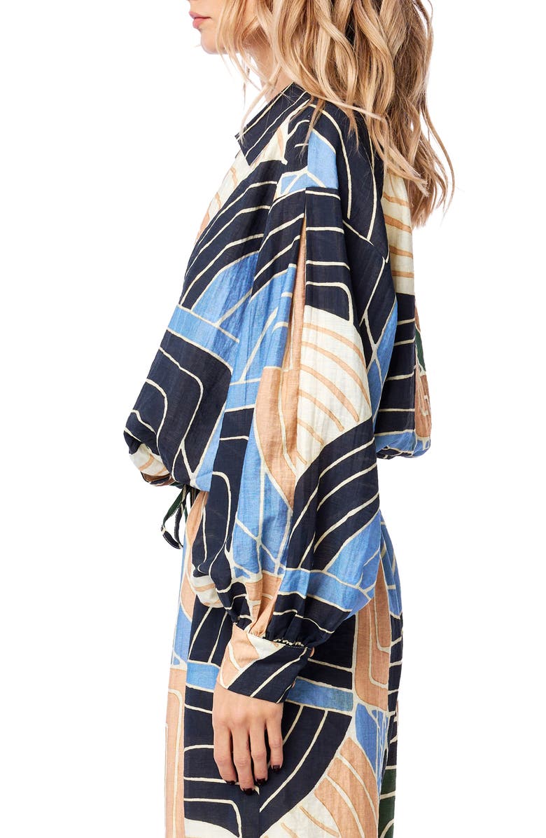 CIEBON Emarae Abstract Print Surplice Neck Top, Alternate, color, 