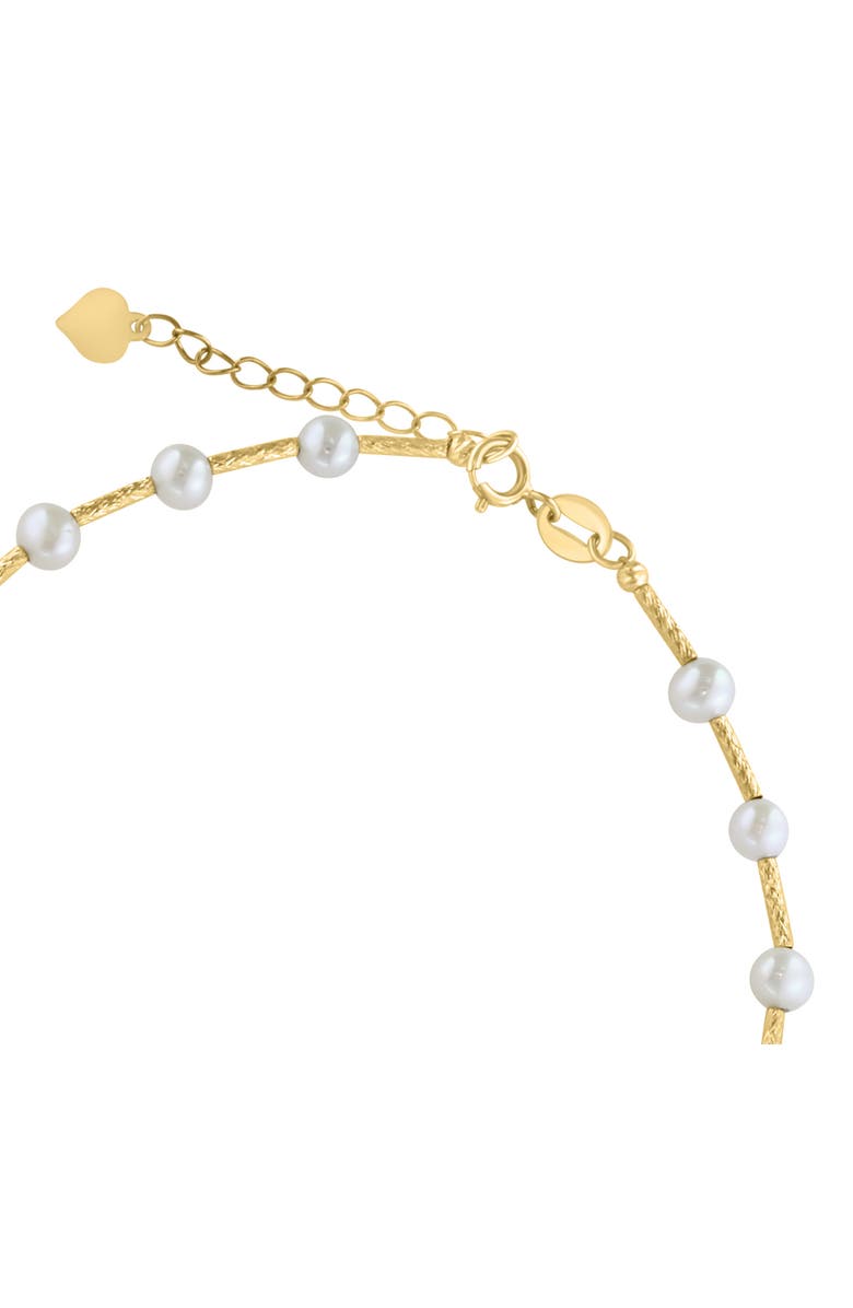 EFFY 14K Gold 4mm Freshwater Pearl Station Bracelet, Alternate, color, White