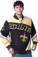 G-III Extreme Men's G-III Extreme  Black New Orleans Saints Maximum Racing Full-Snap Jacket