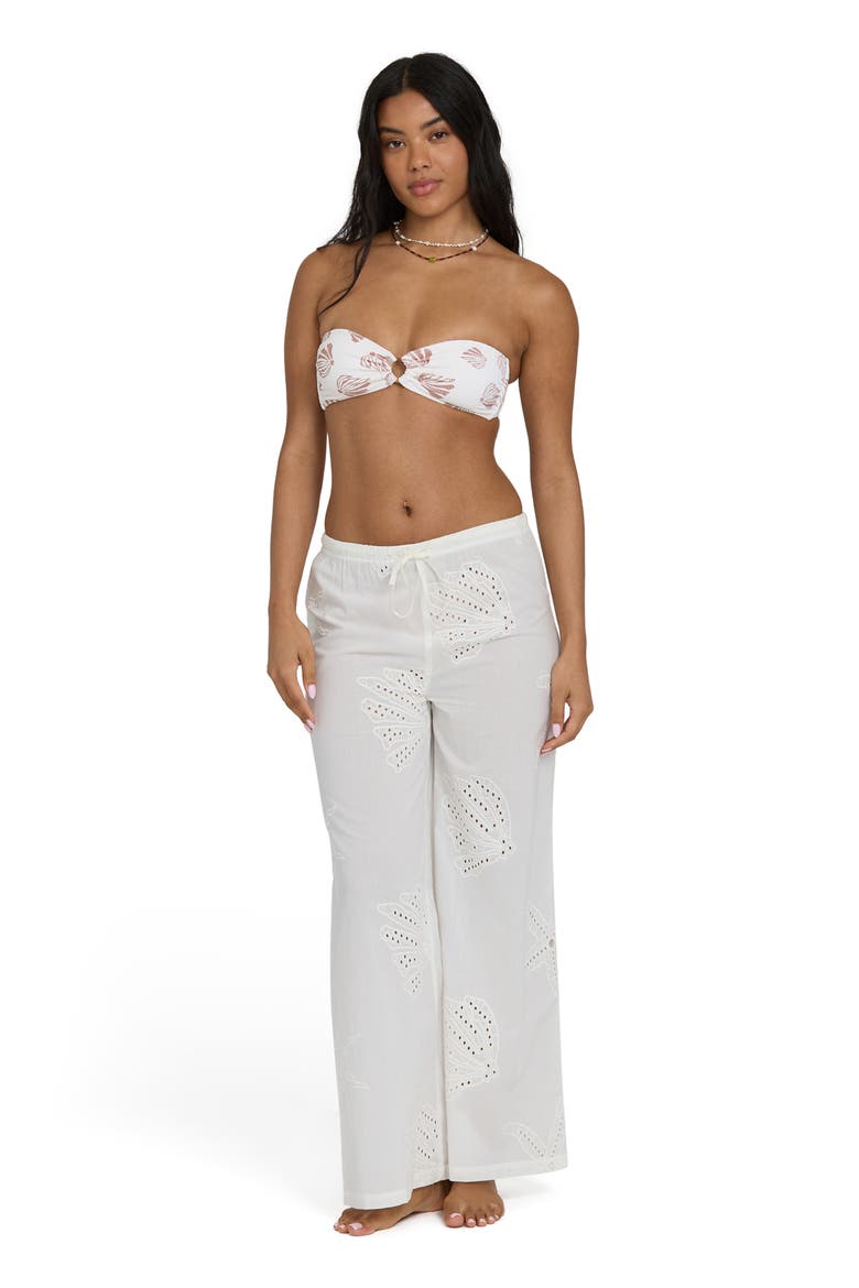 Beach Livin' Eyelet Cover-Up Drawstring Pants, Alternate, color, SALT CRYSTAL