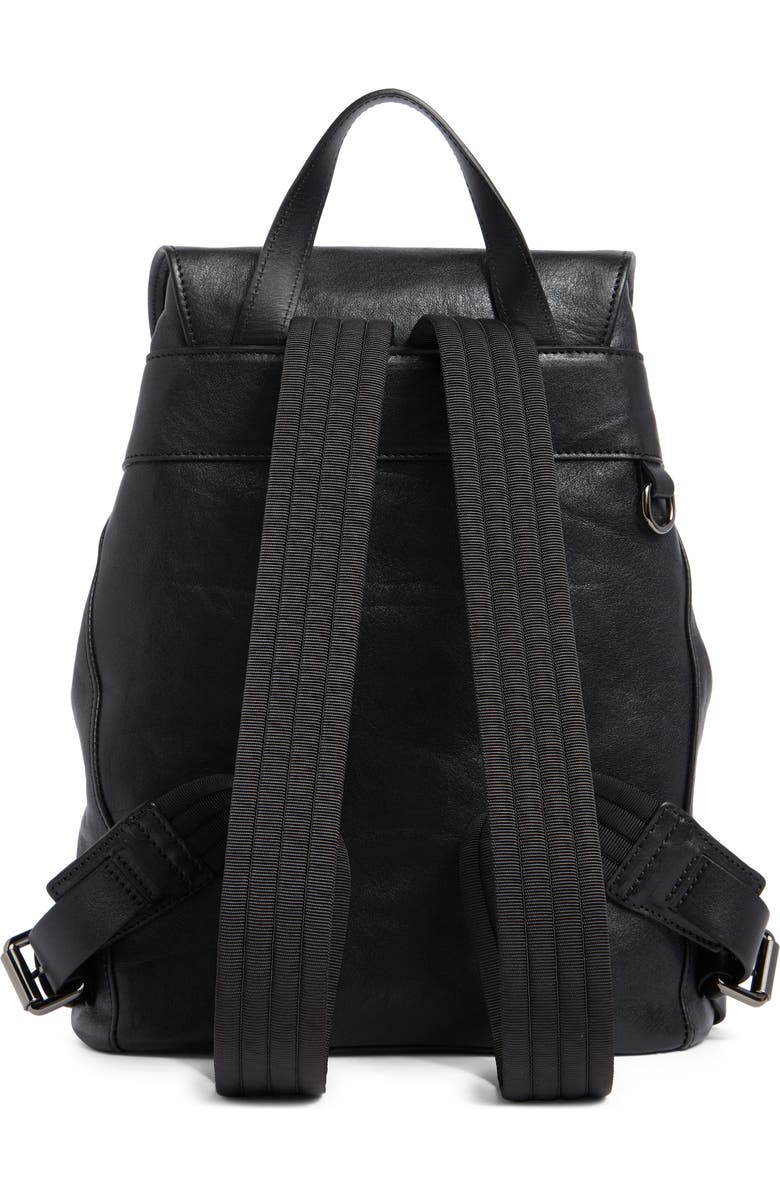 Longchamp Small 3D Rock Leather Backpack, Alternate, color, Black
