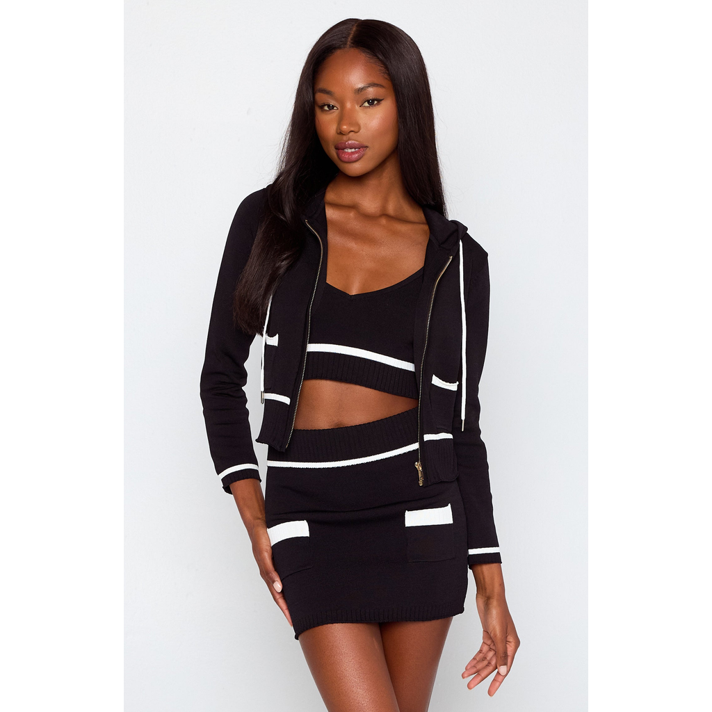 Beach Bunny Swimwear Juliette Knit Skirt In Black