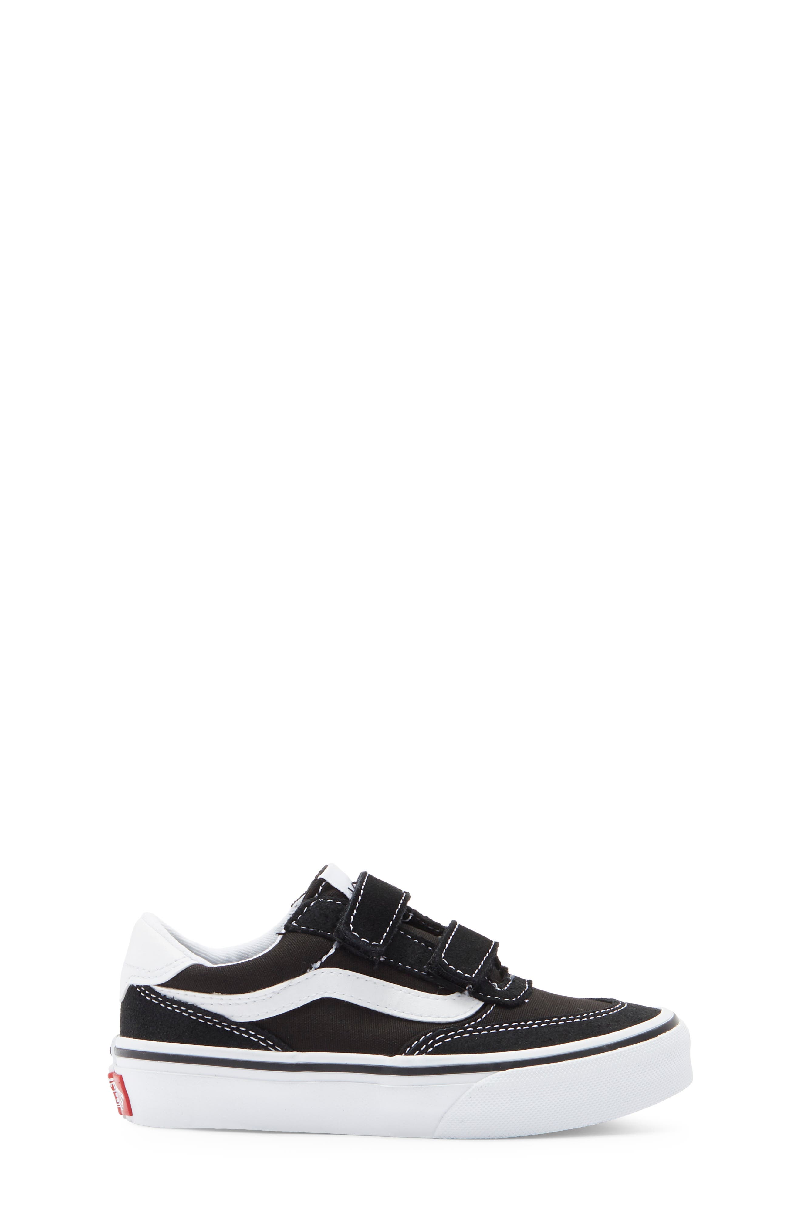 Vans Kids' Brooklyn Sneaker, Alternate, color, Suede/Canvas Black/White