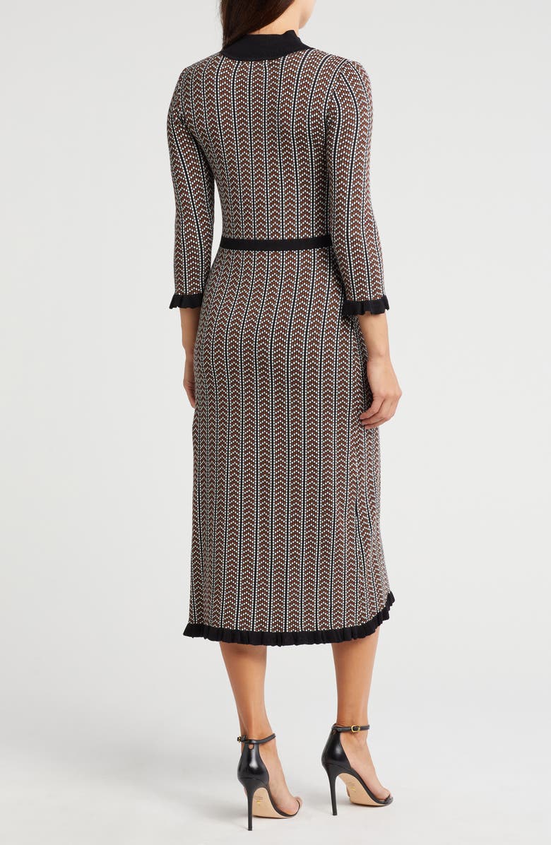 SANDRA DARREN Mock Neck Split Hem Sweater Dress, Alternate, color, 