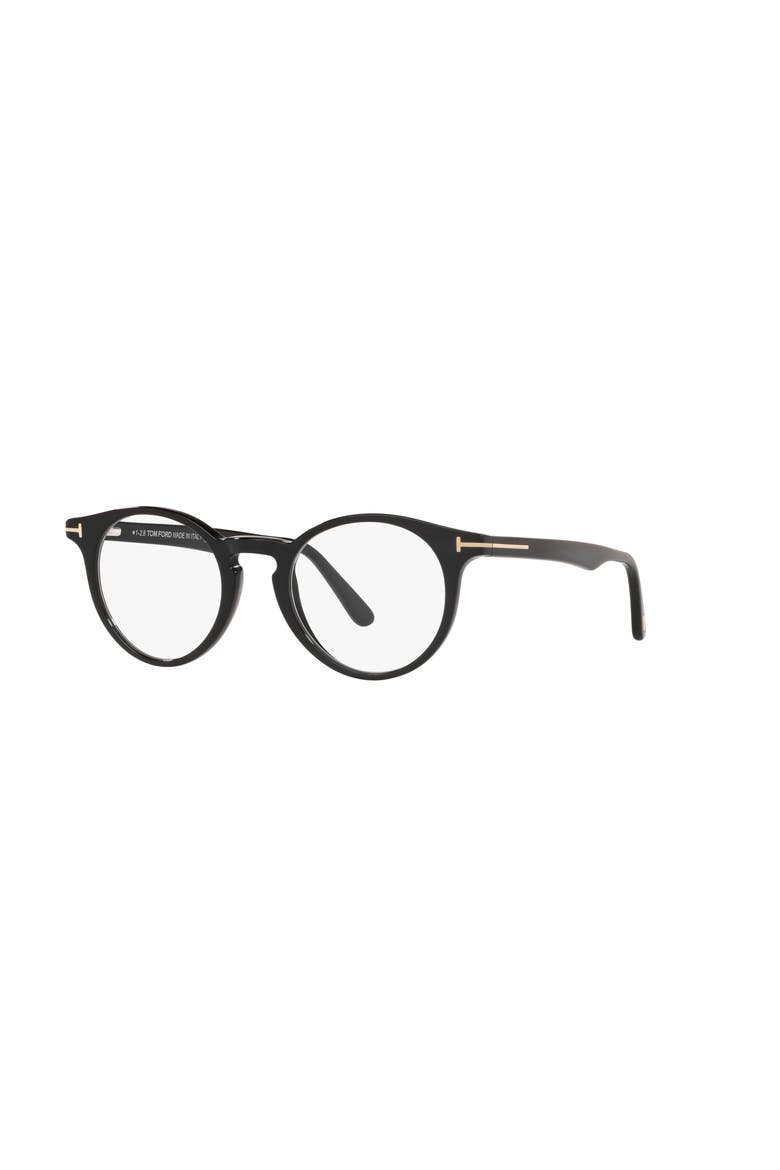 48mm Round optical glasses, Main, color, Black