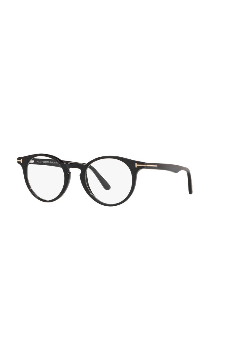 TOM FORD 48mm Round optical glasses, Main, color, Black
