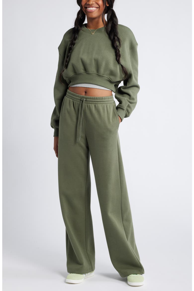 Crop Sweatshirt, Alternate, color, GREEN BEETLE
