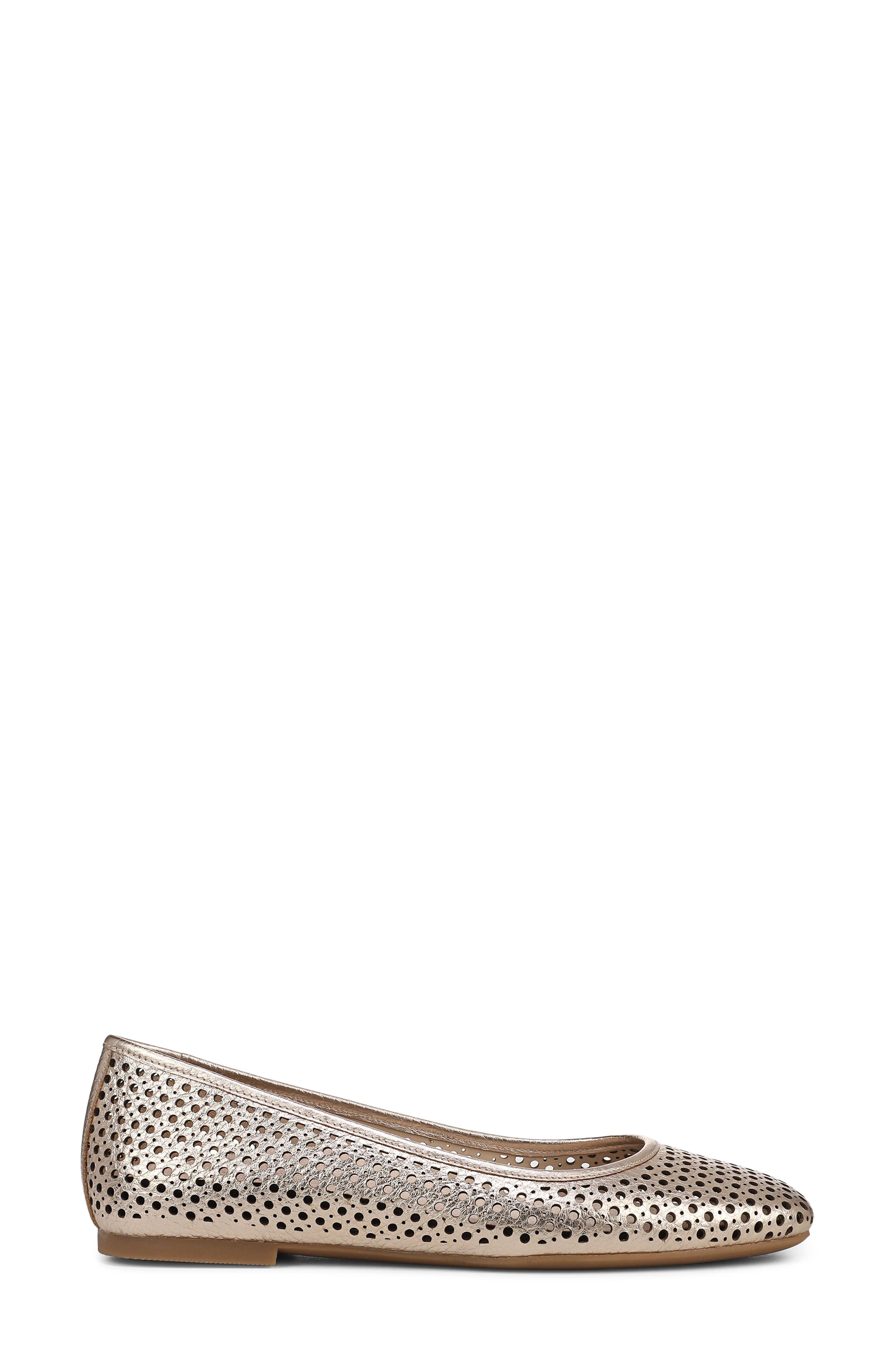 Orinda Perforated Ballet Flat, Alternate, color, BRONZE