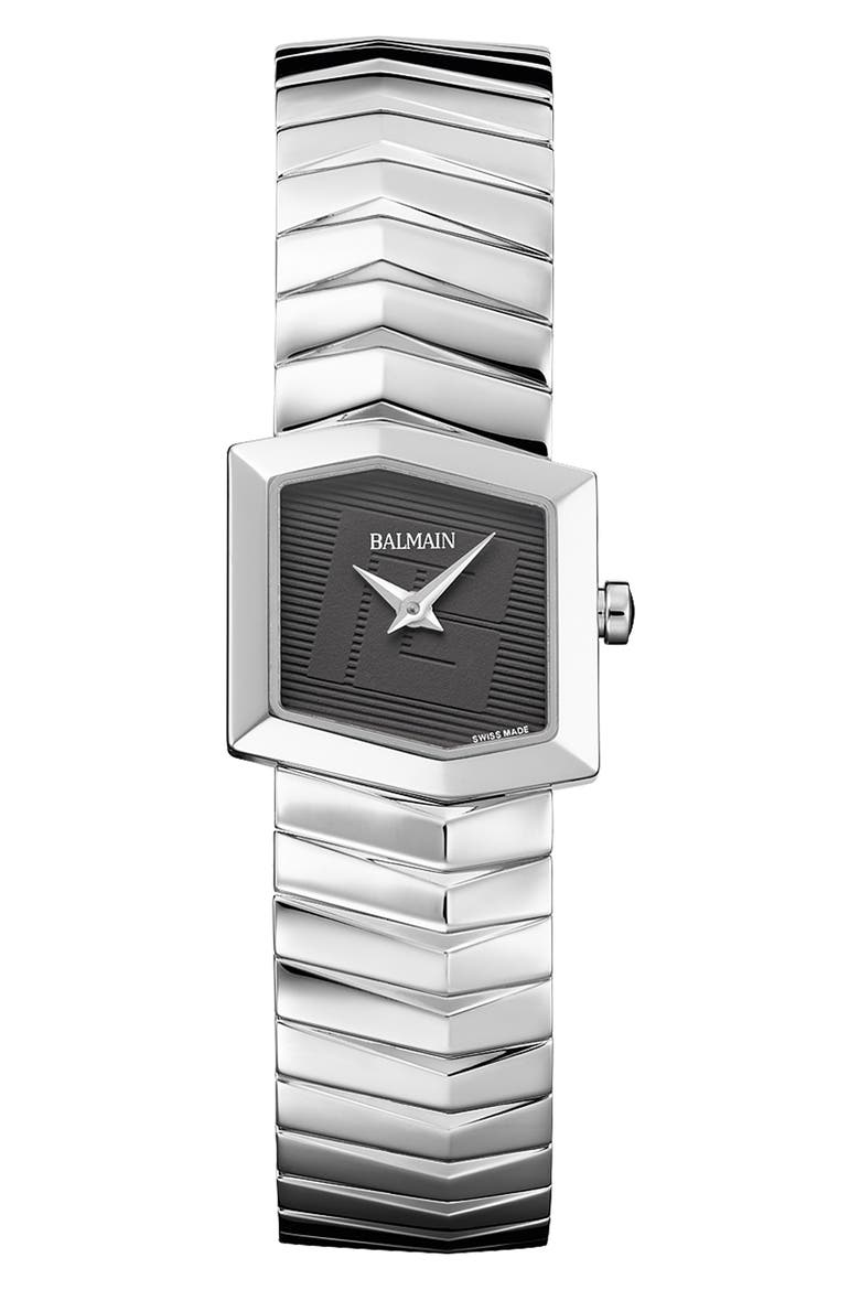 Taffetas Hexagonal Bracelet Watch, 23mm, Main, color, STAINLESS STEEL