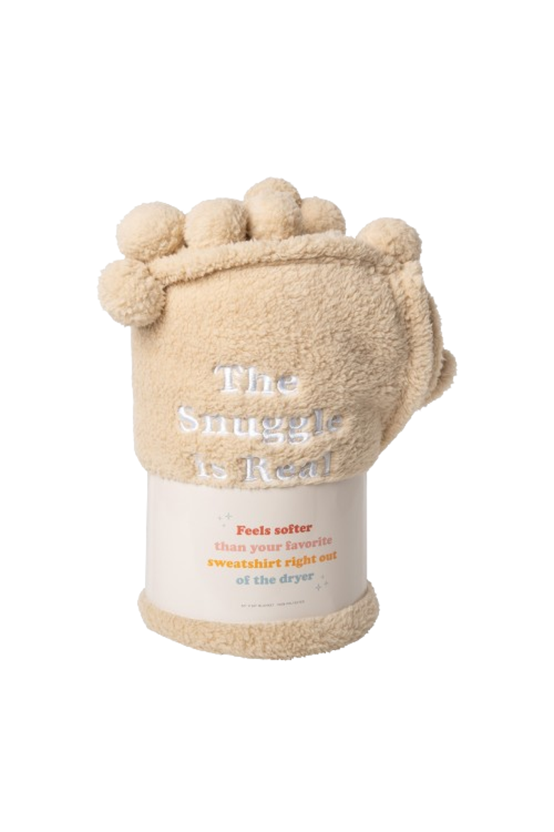 The Snuggle Is Real Blanket, Alternate, color, Brown