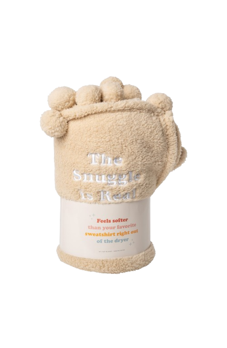 Totalee Gift The Snuggle Is Real Blanket Polyester Brown, Alternate, color, Brown