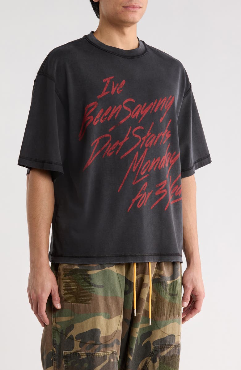 DIET STARTS MONDAY 3 Years Cotton Graphic T-Shirt, Alternate, color, 