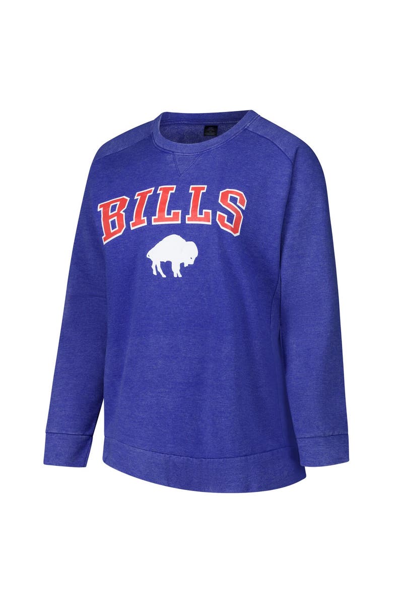 PROFILE Women's Fanatics Royal Buffalo Bills Acid Wash Raglan Pullover Sweatshirt, Alternate, color, Royal