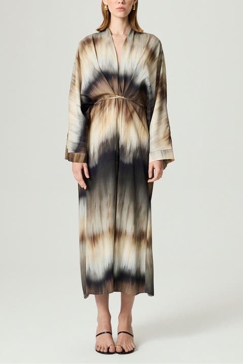 Tie-Dye Patterned Maxi Dress