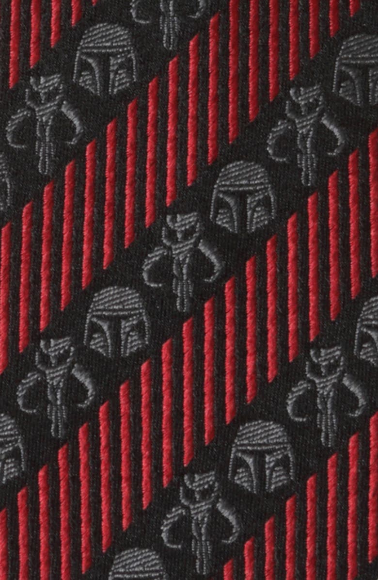 Cufflinks, Inc. Star Wars<sup>™</sup> Mandalorian Black Red Stripe Silk Tie, Alternate, color, Red