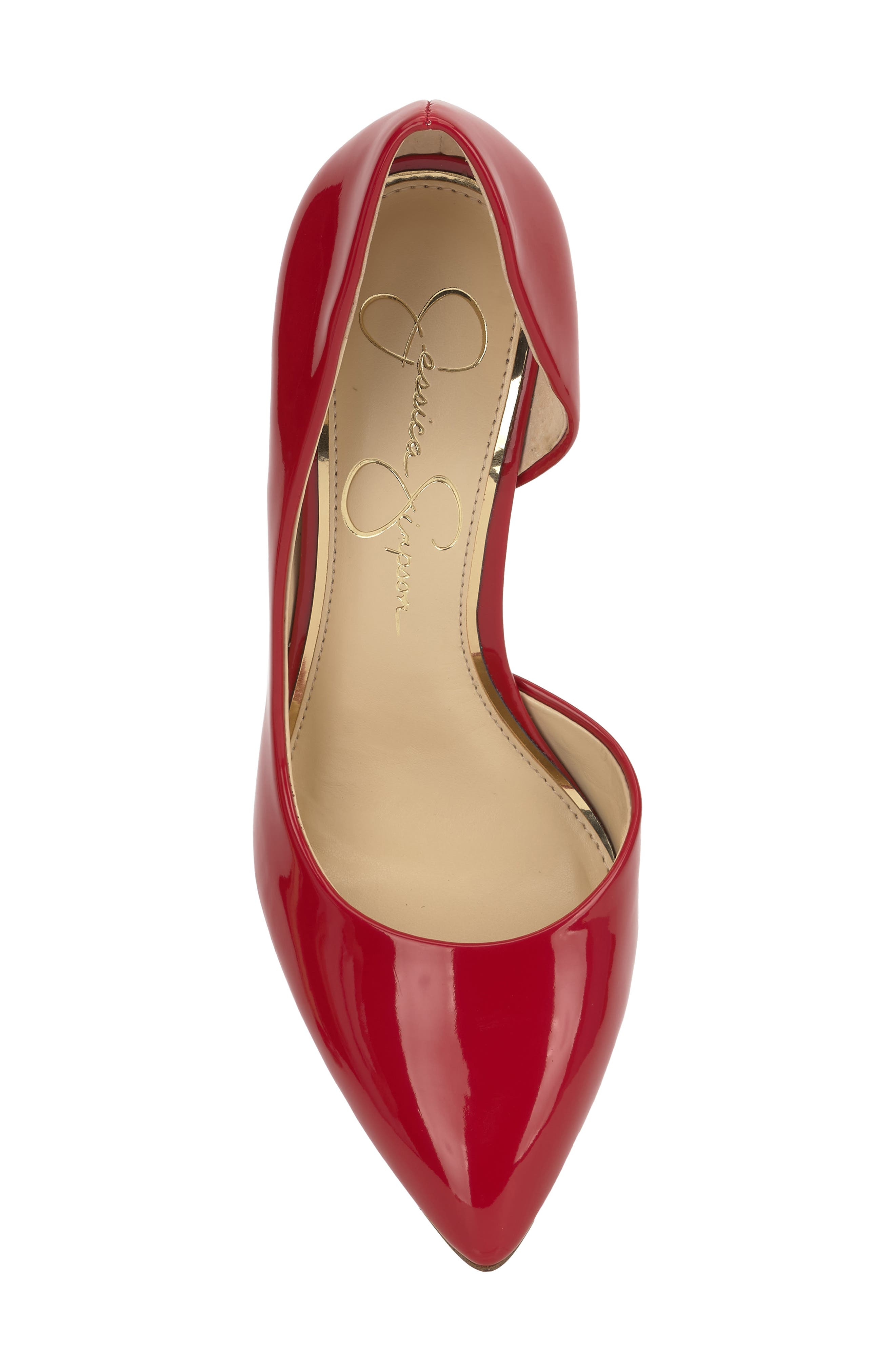 Jessica Simpson Prizma Half-d'Orsay Pump, Alternate, color, Red Muse