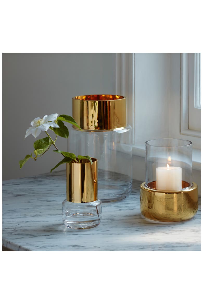 Aurum Tealight/Vase, Alternate, color, CLEAR/ GOLD