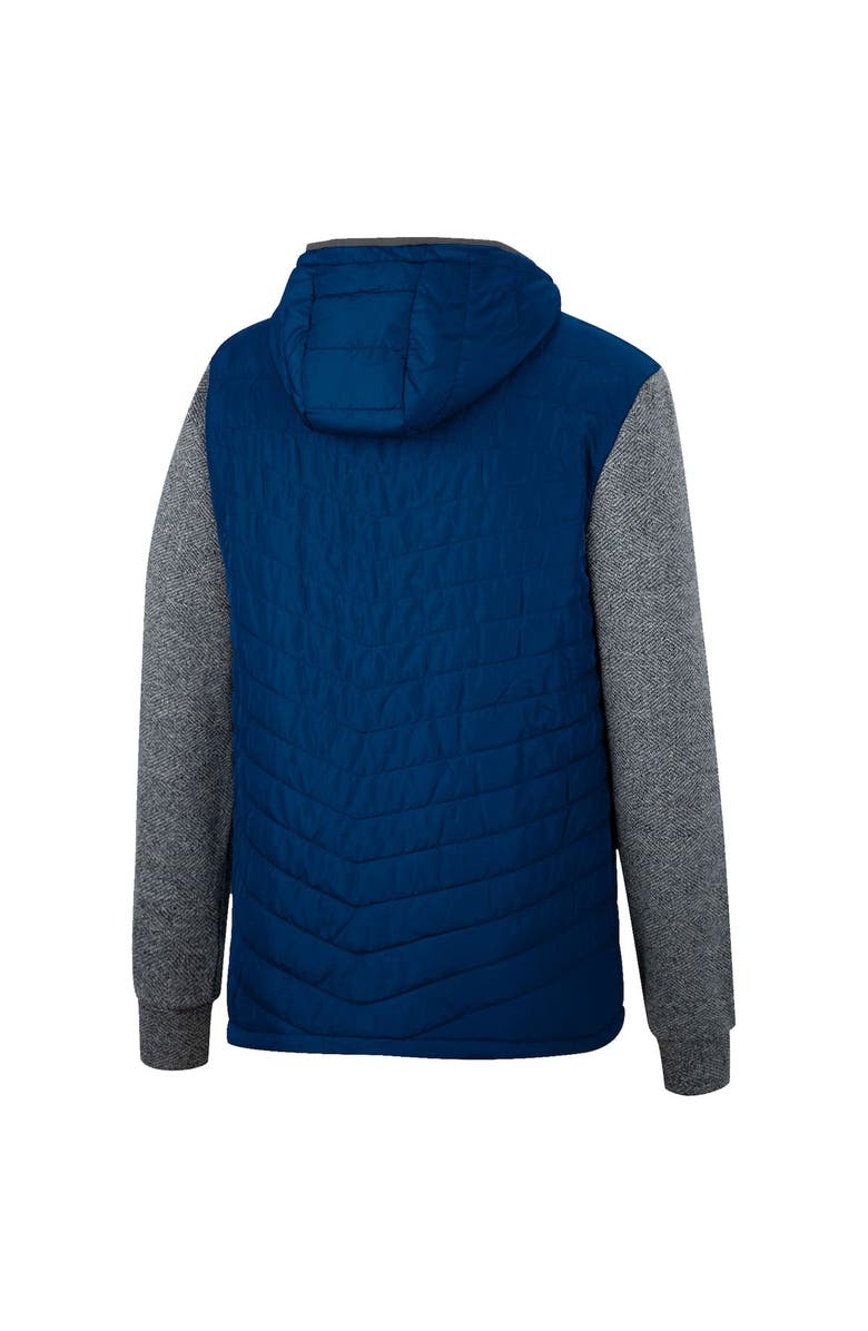 COLOSSEUM Men's Colosseum Navy West Virginia Mountaineers Course Herringbone Full-Zip Hoodie, Alternate, color, Navy