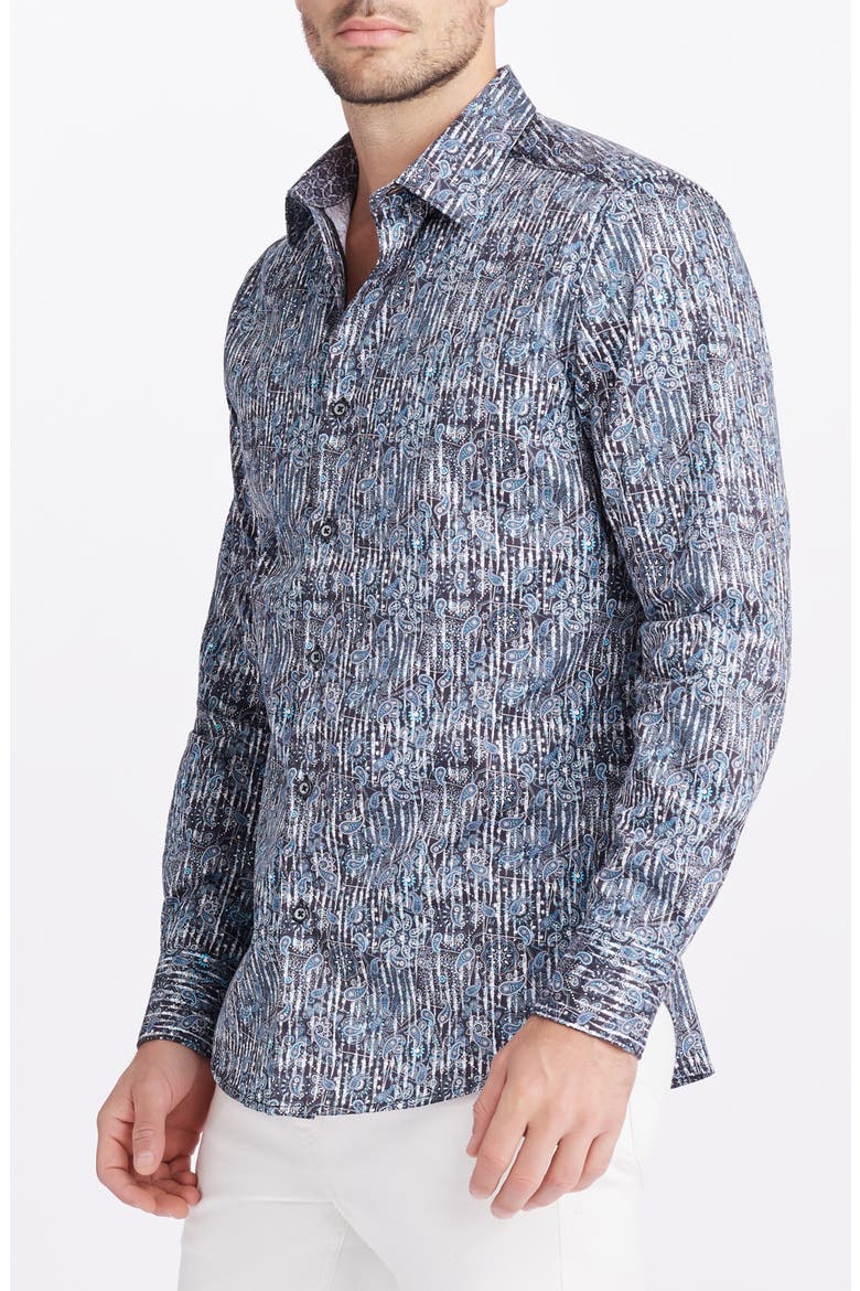 Egton Print Long Sleeve Button Up Shirt, Alternate, color, MULTI