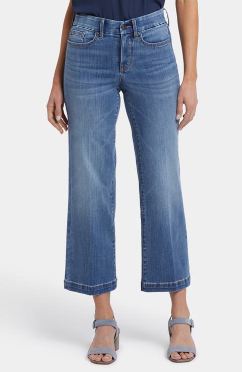 Teresa Waist Match Ankle Wide Leg Jeans