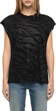 Zadig & Voltaire Strass Cloe Cotton Top