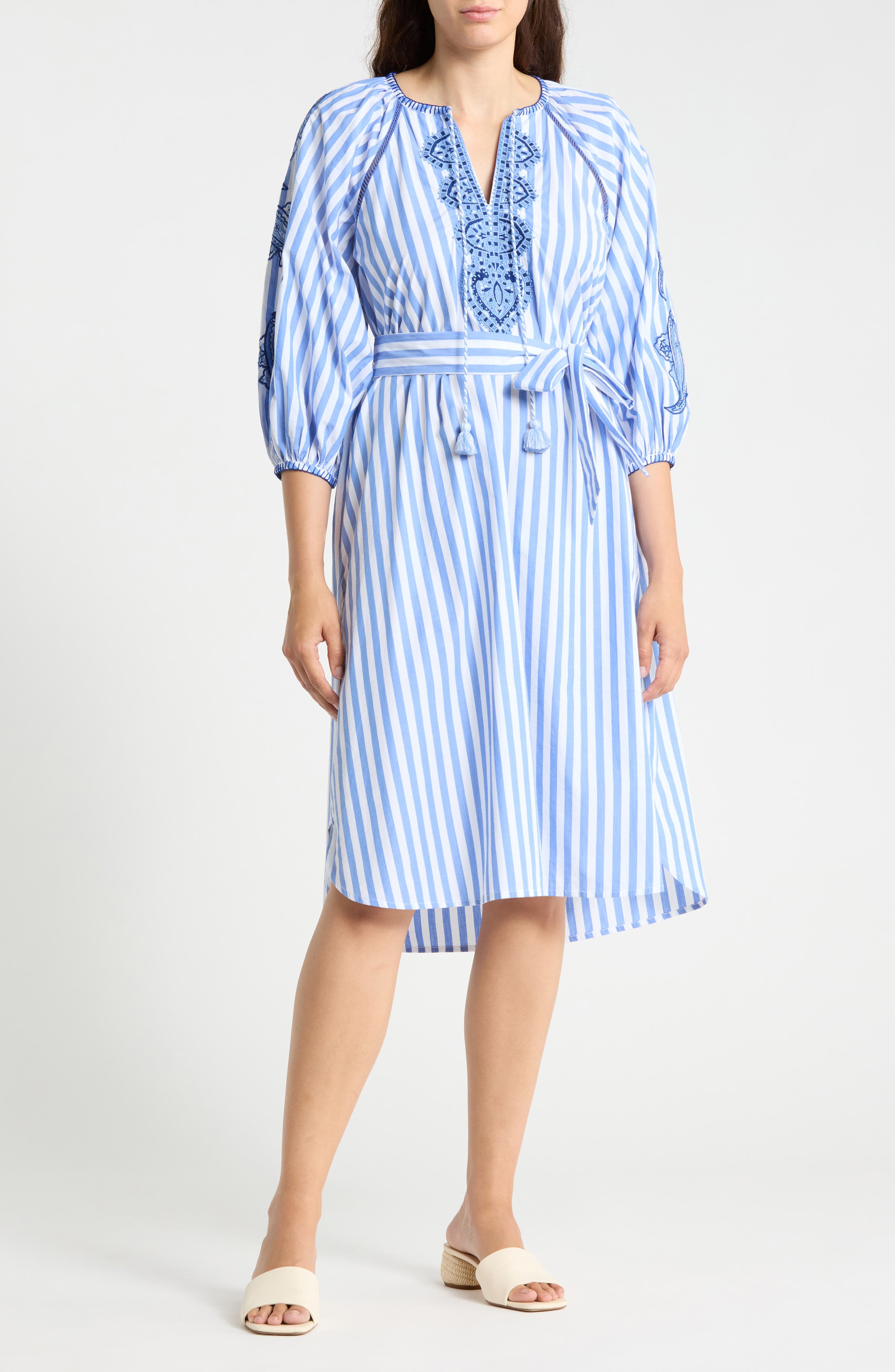 Zelena Cotton Tunic Dress