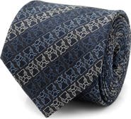 Cufflinks, Inc. Grogu Outline Stripe Silk Blend Tie