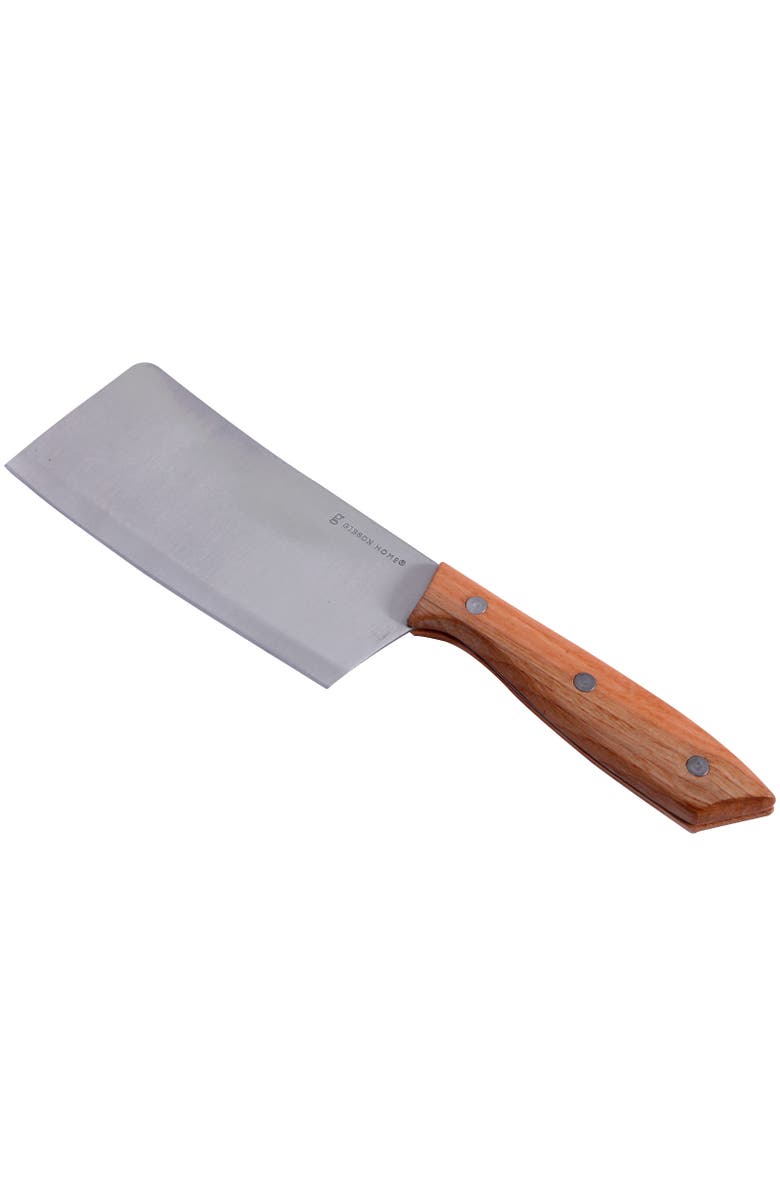 Gibson Home Seward 6 inch Stainless Steel Cleaver with Wooden Handle, Alternate, color, Wood
