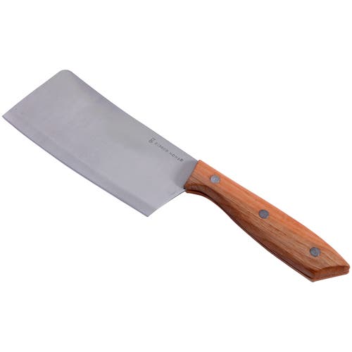 Gibson Home Seward 6 Inch Stainless Steel Cleaver With Wooden Handle In Brown
