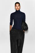 COS Sparkly Seamless Wool Mock-neck Top