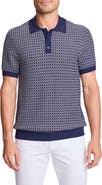 PAISLEY & GRAY Trim Fit Geometric Knit Polo