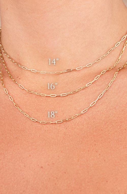 Sterling Forever Thin Paper Clip Chain Necklace In Gold
