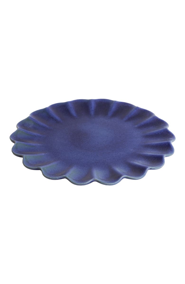 LEMIEUX ET CIE Dhalia Stoneware 4-Piece Dinner Plate Set, Main, color, Blue