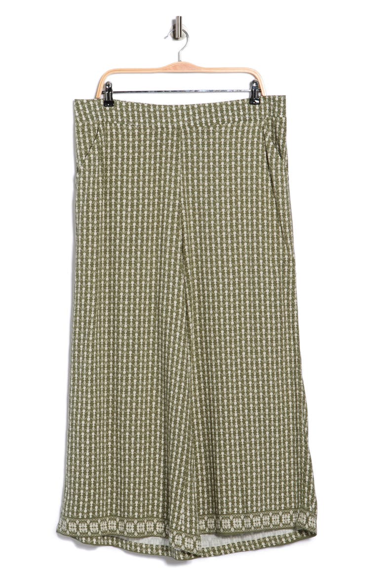 Print Crop Wide Leg Pants, Alternate, color, SAGE BULB WAVES