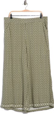 MAX STUDIO Print Crop Wide Leg Pants