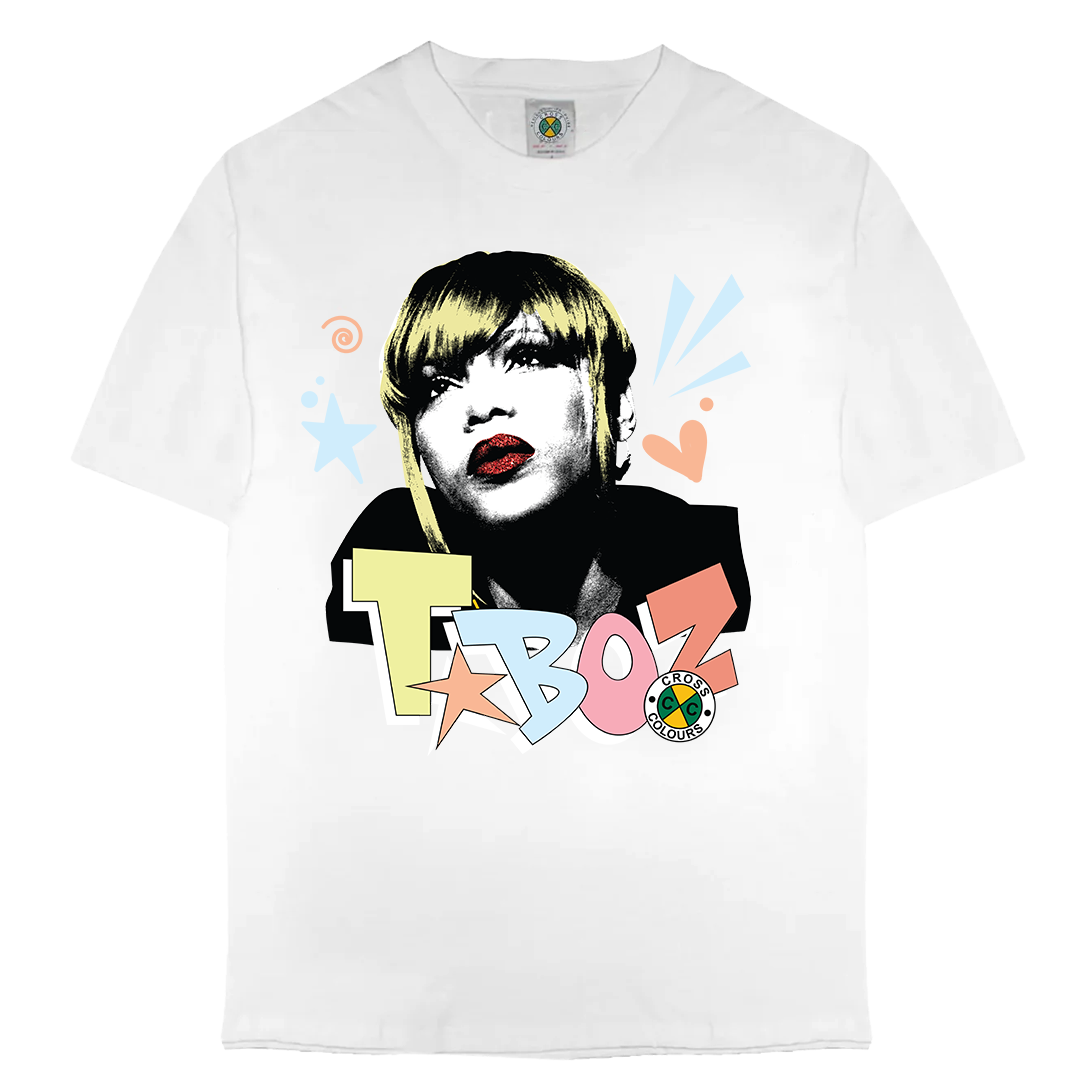 Cross Colours T-boz Pop Art In White