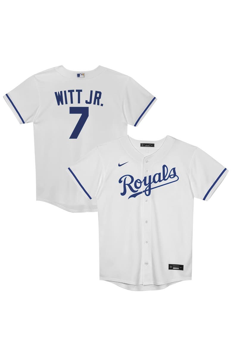 Nike Preschool Nike Bobby Witt Jr. White Kansas City Royals Home Replica Player Jersey, Main, color, White