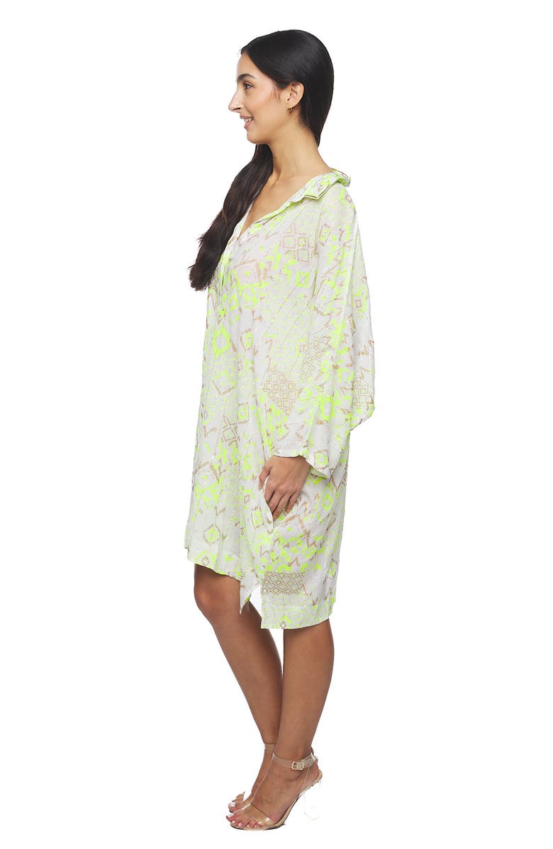 RANEES Oversize Button-Up Shirt, Alternate, color, Green