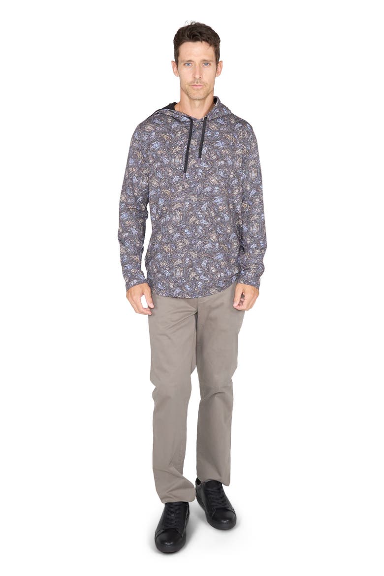 Horatio Jersey Lightweight Hoodie, Alternate, color, Madrid Paisley Smoke