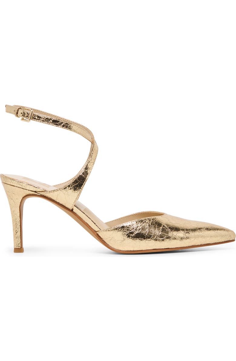 Dolce Vita Eliora Pointed Toe Ankle Strap Pump, Alternate, color, Gold Stella